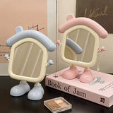 Cute Cartoon House Table Mirror Standing Makeup Mirror