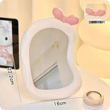 Cute Bow Wavy Makeup Mirror with Stand