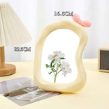 Cute Bow Wavy Makeup Mirror with Stand