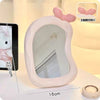 Cute Bow Wavy Makeup Mirror with Stand