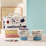 Cute Rabbit Candy Shaped Ceramic Bowl with Gift Box