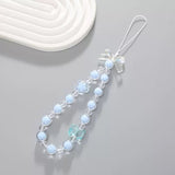 Cute Beaded Phone Charm Strap Kawaii Wrist Lanyard for Phone & Keychain