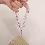 Butterfly Beaded Phone Charm Kawaii Crystal Phone Strap