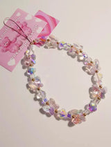 Butterfly Beaded Phone Charm Kawaii Crystal Phone Strap