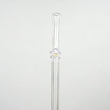Cute Flower Glass Straw Reusable Transparent Drinking Straw