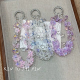 Crystal Beaded Phone Charm Aesthetic Hand Strap Keychain