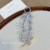 Crystal Beaded Phone Charm Aesthetic Hand Strap Keychain
