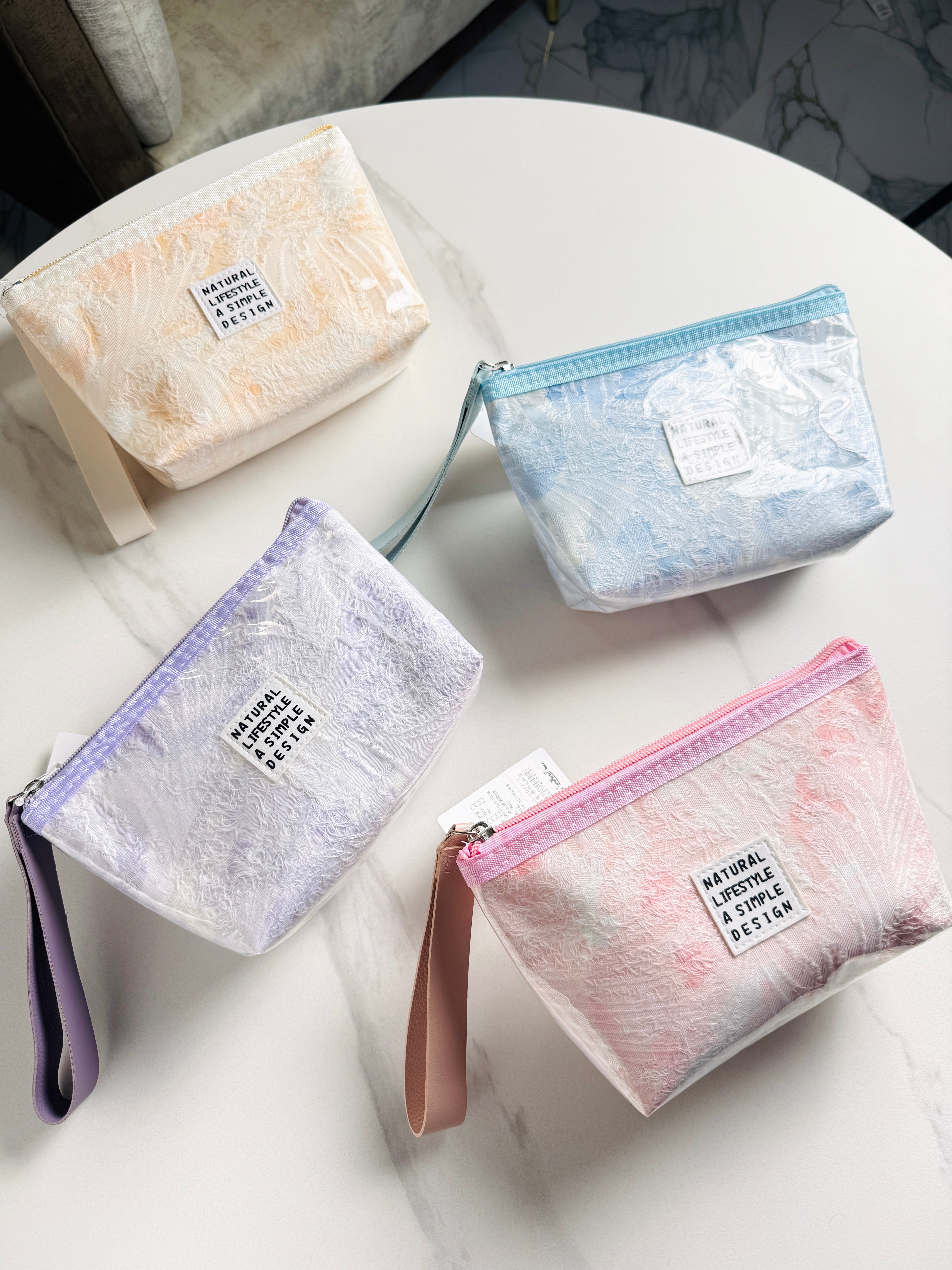 Pastel Dream Waterproof Pouch Quilted Travel & Makeup Bag