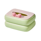 Cute Aesthetic Tissue Box Holder Soft Pastel Napkin Organizer