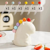 Cute Snack Pick Holder Cartoon Toothpick Dispenser with Fruit Forks