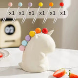 Cute Snack Pick Holder Cartoon Toothpick Dispenser with Fruit Forks