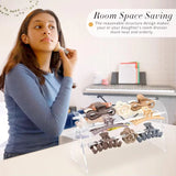 360° Rotating Hair Clip Organizer Multi-Layer Claw Clip Storage Stand