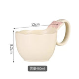 Cute Bow Handle Ceramic Coffee Mug