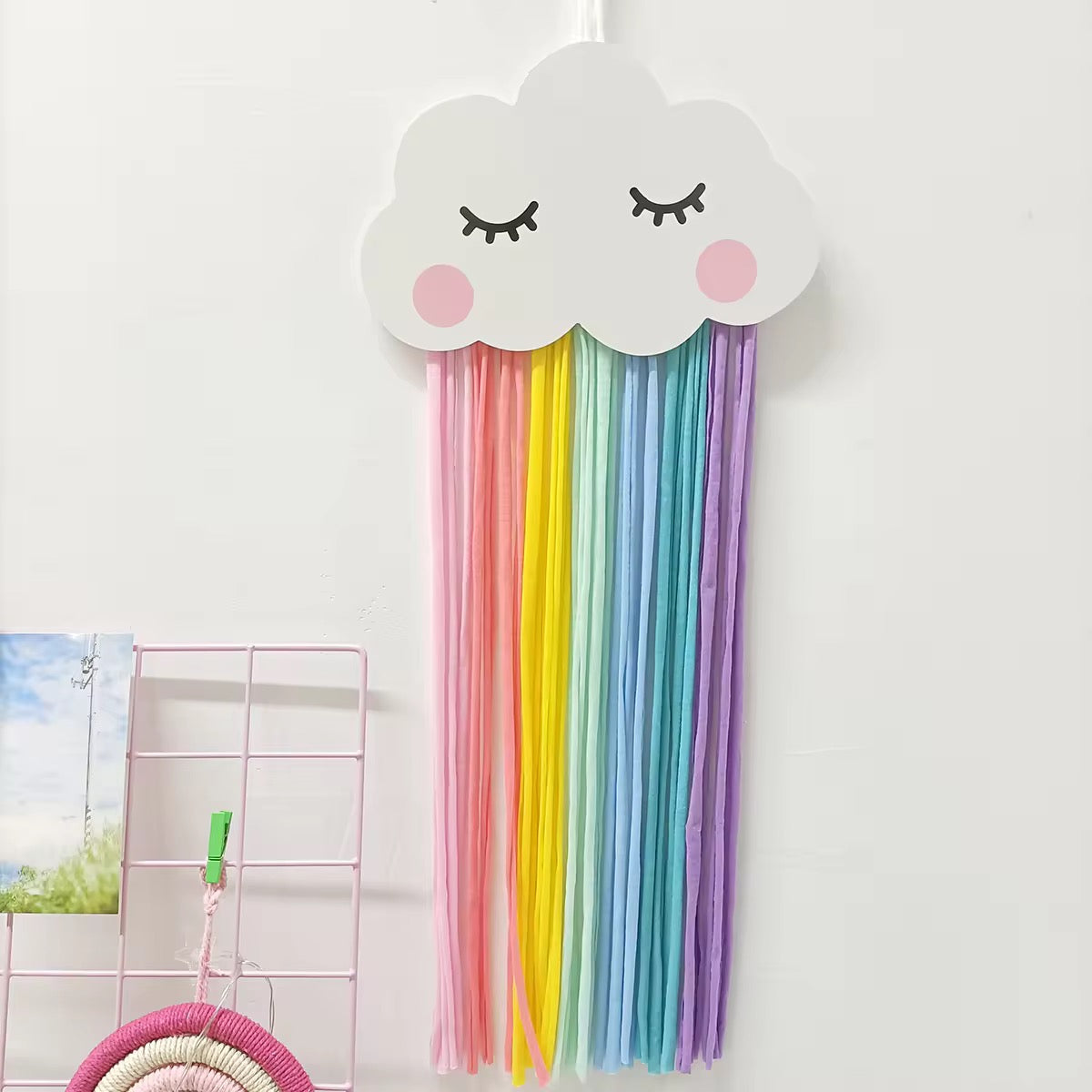 Rainbow Cloud Hair Clip Holder