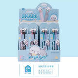 Cute Sea Otter Twin Gel Pen Set 0.5mm Black Ink Kawaii Stationery (2-Pack)