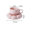 Cute Bubble Base Ceramic Coffee Cup & Saucer Set