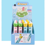 Cute Push Pull Stress Relief Eraser Kawaii Dessert & Bubble Tea Pencil Eraser for Kids