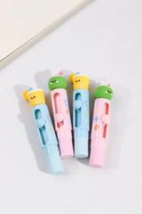 Cute Push Pull Stress Relief Eraser Kawaii Dessert & Bubble Tea Pencil Eraser for Kids