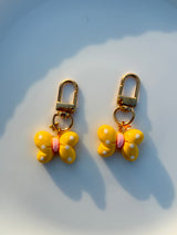 Polka Dot Butterfly Keychain Cute Pastel Bag Charm