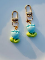 Pastel Tulip Flower Keychain Cute Aesthetic Bag Charm