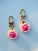 Pastel Daisy & Sunflower Keychain Cute Aesthetic Flower Charm