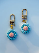 Pastel Daisy & Sunflower Keychain Cute Aesthetic Flower Charm