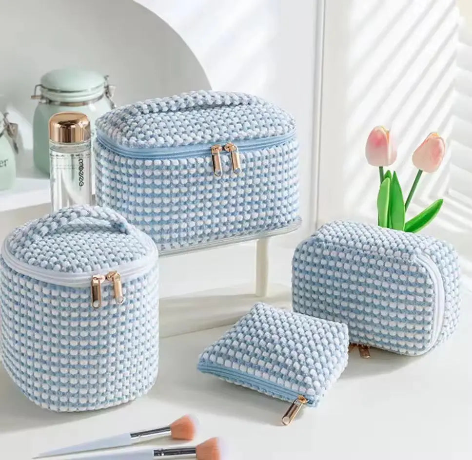 4Piece Aesthetic Makeup Organizer Bag Set