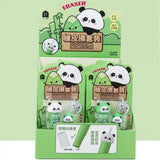 Cute Panda Lucky Capsule Eraser Set Kawaii Collectible Puzzle Erasers for Kids
