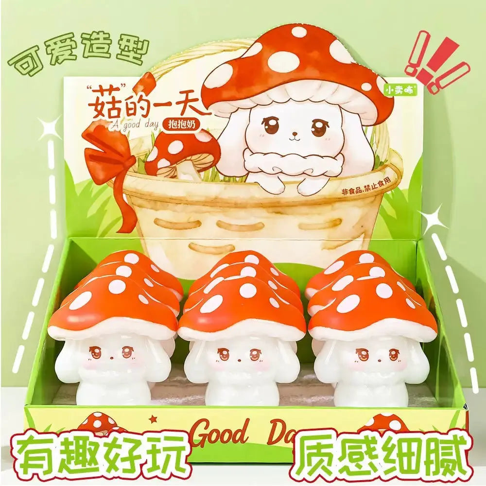 Cute Mushroom Squishy Stress Relief Toy Soft Slow Rising Kawaii Fidget Toy for Kids & Adults
