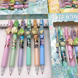Genshin Impact Anime Gel Pen Set6 Colorful Character Pens (0.5mm Black Ink)