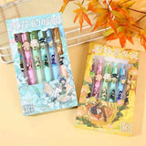 Genshin Impact Anime Gel Pen Set6 Colorful Character Pens (0.5mm Black Ink)