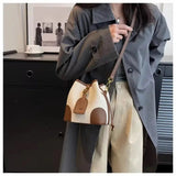 Minimalist Bucket Bag Classic Leather Crossbody & Shoulder Handbag