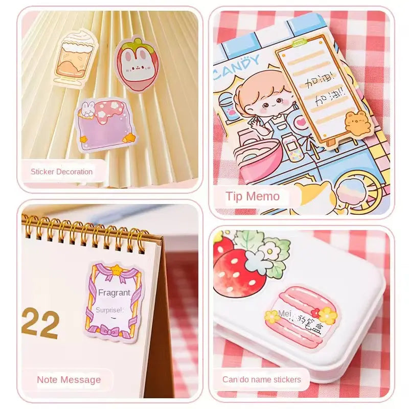 Kawaii Sticky Notes Set Cute Cartoon Memo Pads
