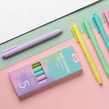 Macaron Pastel Gel Pens Smooth Writing Aesthetic Pen Set (5 Colors)