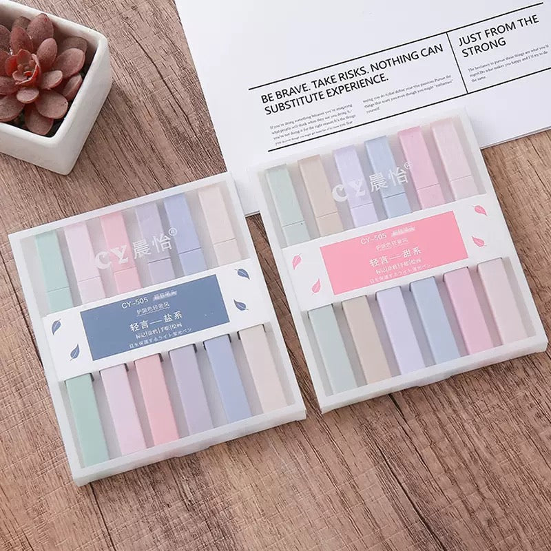 Pastel Highlighter Set Soft Color Aesthetic Markers (6 Pack Mild Colors)