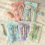 Kawaii Flower Stationery Set Aesthetic School Supplies Bundle (All-in-One Kit)