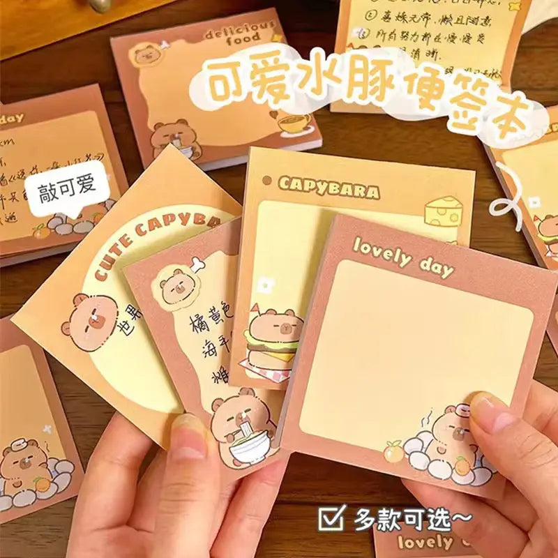 Capybara Sticky Notes Cute Memo Pads