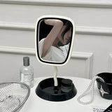 Pastel Wavy Vanity Mirror with Stand