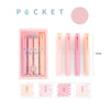 Pastel Pocket Highlighter Set Soft Aesthetic Markers (4pcs)