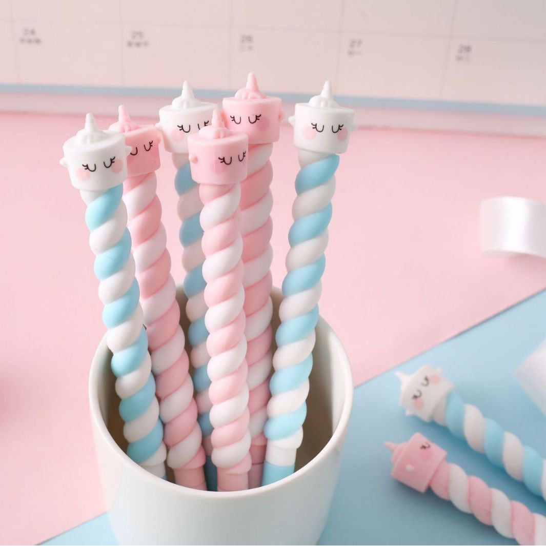 Cute Unicorn Marshmallow Twist Gel Pen