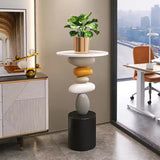 Modern Stone Inspired Stacked Side Table