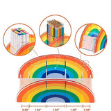 Acrylic Rainbow Pen & Brush Holder 5 Grid Colorful Arch Organizer for Desk Makeup Stationery & Art Supplies