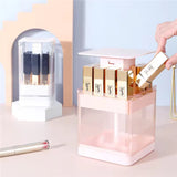 Portable Lipstick & Perfume Holder 12 Compartment Clear Storage Organizer for Travel Bathroom & Vanity
