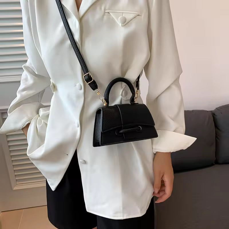 Solid Color Simple Handbag Korean Style Small Square Shoulder & Crossbody Bag Minimalist & Versatile