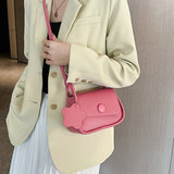 Pastel Colorblock Crossbody Bag with Flower Charm