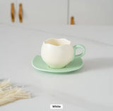 Ceramic Mini Tulip Coffee Mug With Saucers