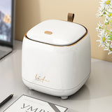 Mini Pressing Desktop Trash Can Light Luxury Double Layer Wastebasket with Bomb Cover Small Coffee Table Trash Bin for Home or Office