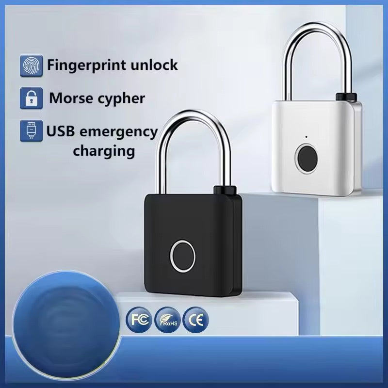 Fingerprint Smart PadlockBiometric Lock for Travel Luggage, Gym Lockers, Cabinets & Backpacks