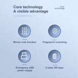 Fingerprint Smart PadlockBiometric Lock for Travel Luggage, Gym Lockers, Cabinets & Backpacks