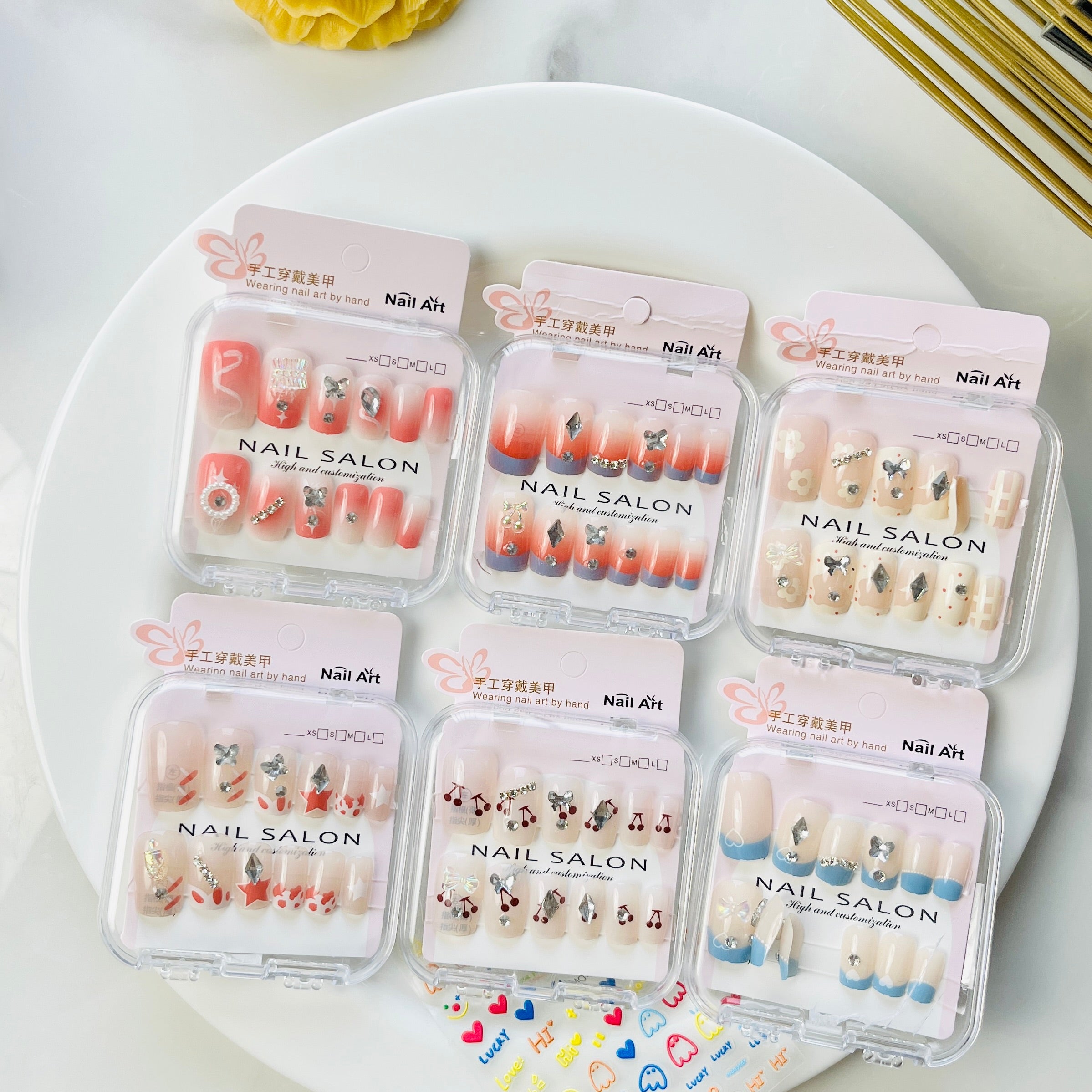 Handcrafted Press On Nail Art Set